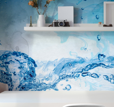Papel mural naturaleza flujo de agua refrescante - TenVinilo