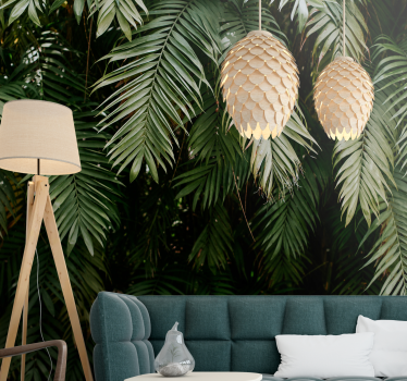 Papel mural naturaleza follaje tropical - TenVinilo