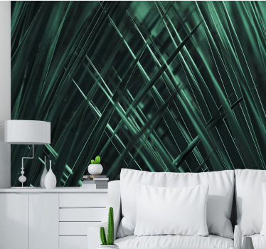 Papel mural naturaleza hebras verdes texturizadas - TenVinilo