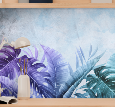 Papel mural naturaleza hoja tropical - TenVinilo