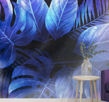 Papel mural naturaleza ideas de hojas tropicales - TenVinilo