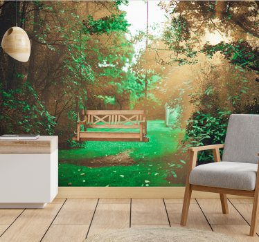 Papel mural naturaleza jardín serene escape - TenVinilo