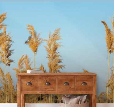 Papel mural naturaleza llanuras de hierba dorada - TenVinilo