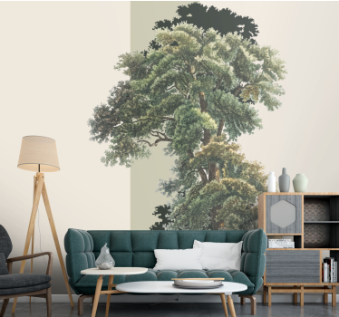 Papel mural naturaleza paisaje colorido de hojas - TenVinilo