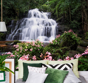 Papel mural naturaleza paisaje de cascada opulento - TenVinilo