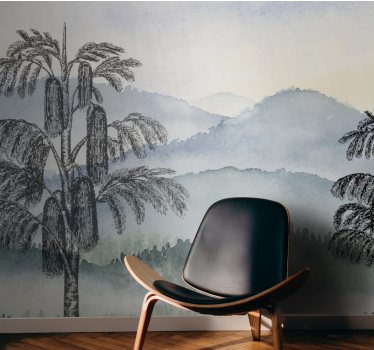 Papel mural naturaleza paisaje montañés - TenVinilo