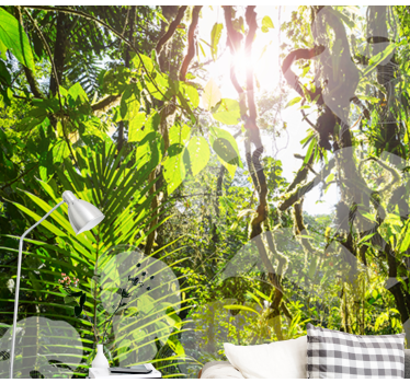 Papel mural naturaleza refugio de exuberante vegetación - TenVinilo