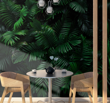 Papel mural naturaleza refugio verde sereno - TenVinilo