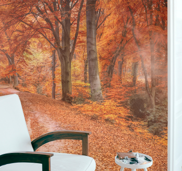 Papel mural naturaleza sendero otoñal - TenVinilo