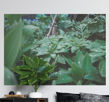 Papel mural naturaleza textura de vegetación exuberante - TenVinilo