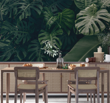 Papel mural naturaleza verde tropical vivo - TenVinilo