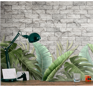 Papel mural naturaleza verdes tropicales exuberantes - TenVinilo