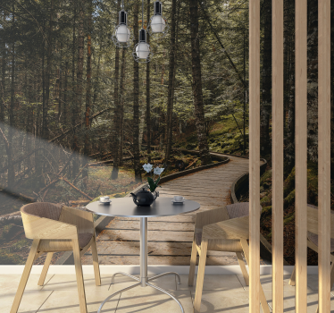 Papel mural paisaje 3D camino en el bosque - TenVinilo