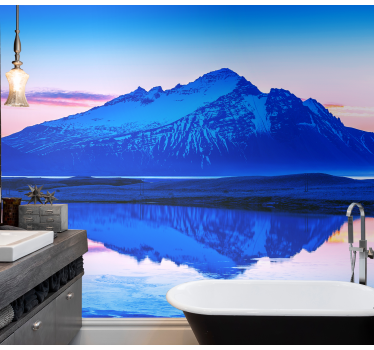 Papel mural paisajes cumbres congeladas majestuosas - TenVinilo