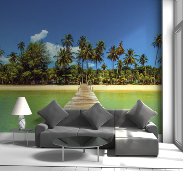 Papel mural paisajes escape al paraíso tropical - TenVinilo