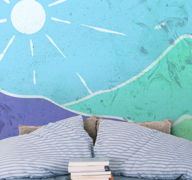 Papel mural paisajes escena de paisaje montañoso - TenVinilo