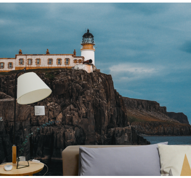 Papel mural paisajes faro en los acantilados - TenVinilo