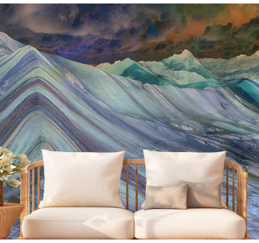Papel mural paisajes formación de terreno montañoso - TenVinilo