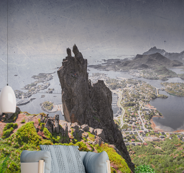 Papel mural paisajes formación rocosa majestuosa - TenVinilo