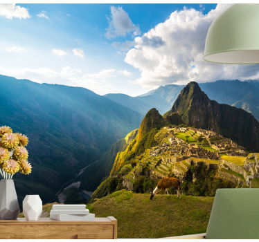 Papel mural paisajes machu picchu panorama - TenVinilo