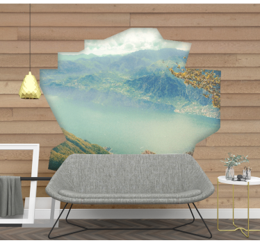 Papel mural paisajes mirador del lago alpino - TenVinilo