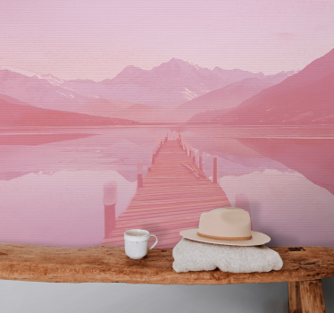 Papel mural paisajes mirador del lago sereno - TenVinilo