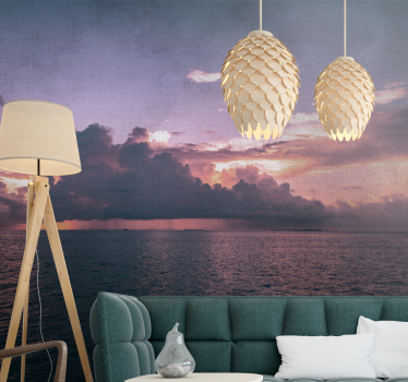Papel mural paisajes océano tranquilo al anochecer - TenVinilo