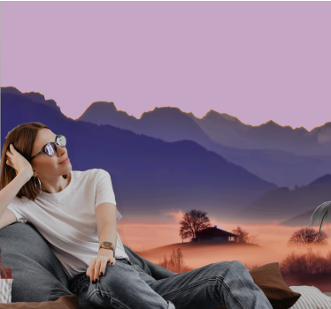 Papel mural paisajes paisaje montañoso tranquilo - TenVinilo