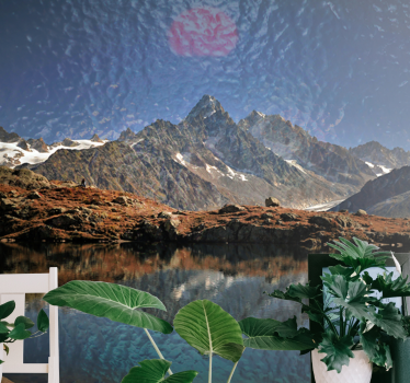 Papel mural paisajes reflejo de montañas majestuosas - TenVinilo