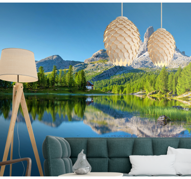 Papel mural paisajes reflejos en la montaña - TenVinilo