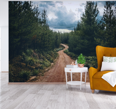 Papel mural paisajes sendero natural serpenteante - TenVinilo