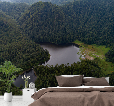 Papel mural paisajes serenidad del lago de montaña - TenVinilo