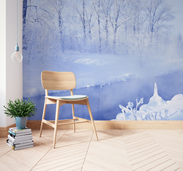 Papel mural paisajes serenidad del paisaje invernal - TenVinilo