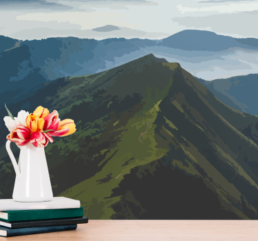 Papel mural paisajes vista de la cordillera - TenVinilo