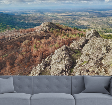 Papel mural paisajes vista de terreno montañoso - TenVinilo