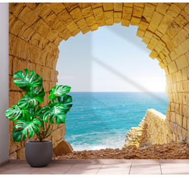Papel mural paisajes vista del arco marítimo - TenVinilo