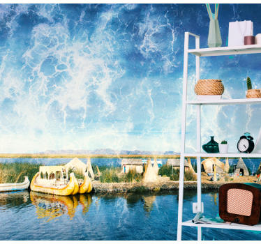 Papel mural paisajes vista serena del agua - TenVinilo