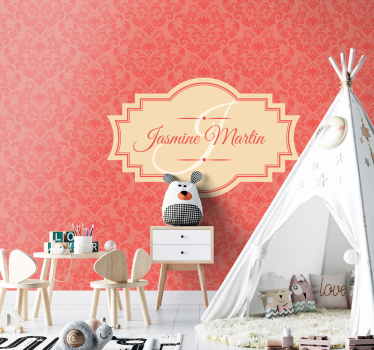 Papel mural vintage diseño de nombre elegante - TenVinilo