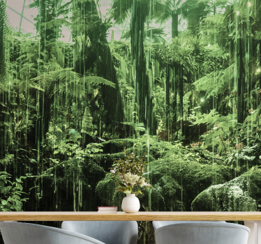 Papel mural selva dosel tropical exuberante - TenVinilo