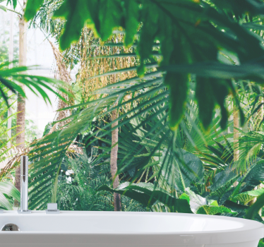 Papel mural selva oasis tropical exuberante - TenVinilo