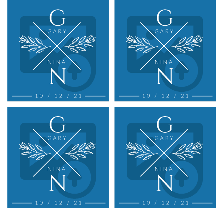 Posavasos personalizado para bodas con foto - TenVinilo