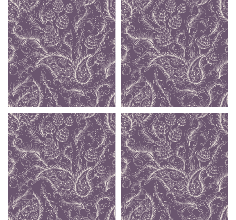 Posavasos diseño botánico elegante - TenVinilo