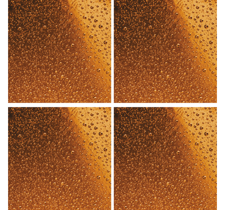 Posavasos cerveza patrones de gotas ámbar - TenVinilo