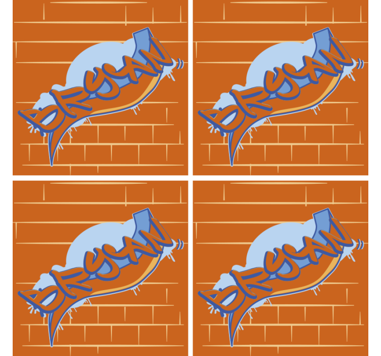 Posavasos moderno fondo de graffiti urbano - TenVinilo