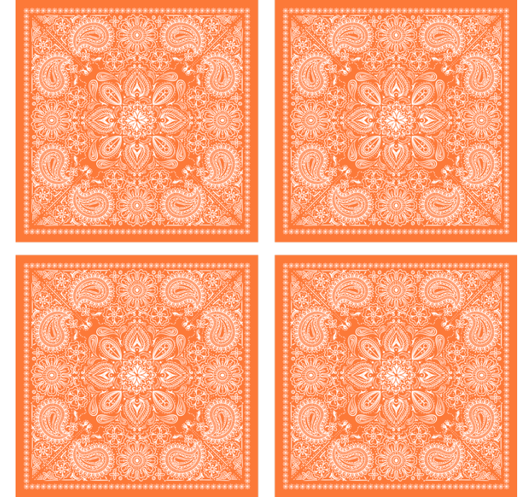 Posavasos con motivo paisley detallado - TenVinilo