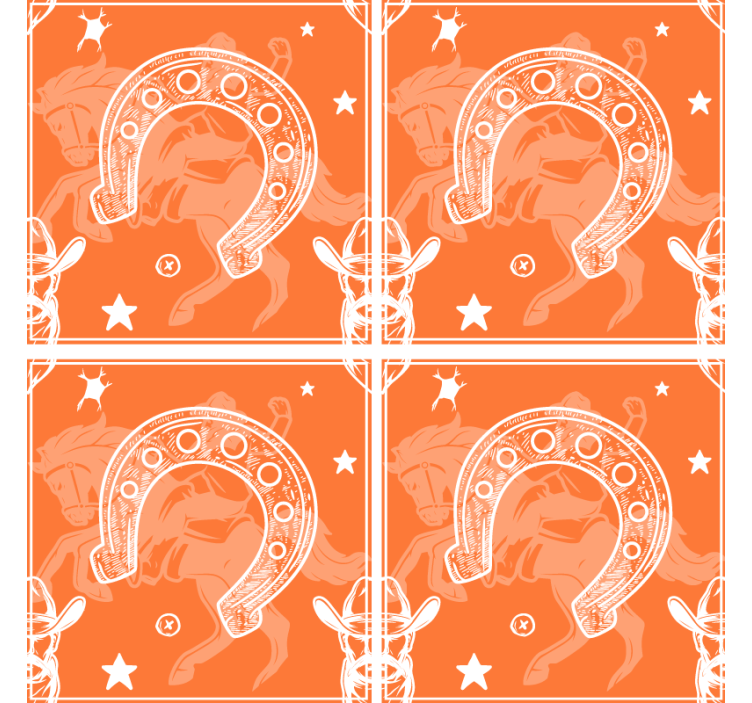 Posavasos frikis con diseño de herradura rústica - TenVinilo