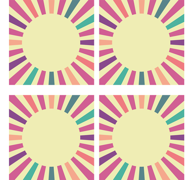 Posavasos moderno elemento circular geométrico - TenVinilo