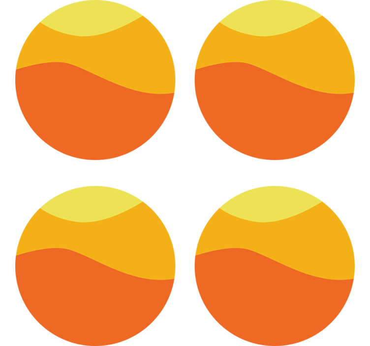 Posavasos capas coloridas onduladas - TenVinilo