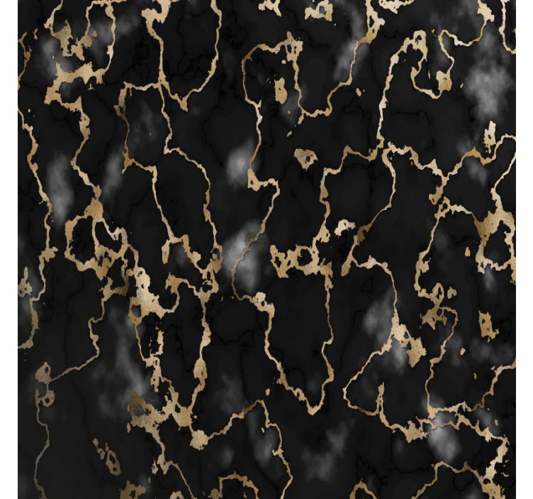 Posavasos elegante patrón negro y dorado - TenVinilo