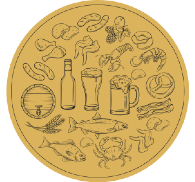 Posavasos cerveza iconos de comida y bebida - TenVinilo